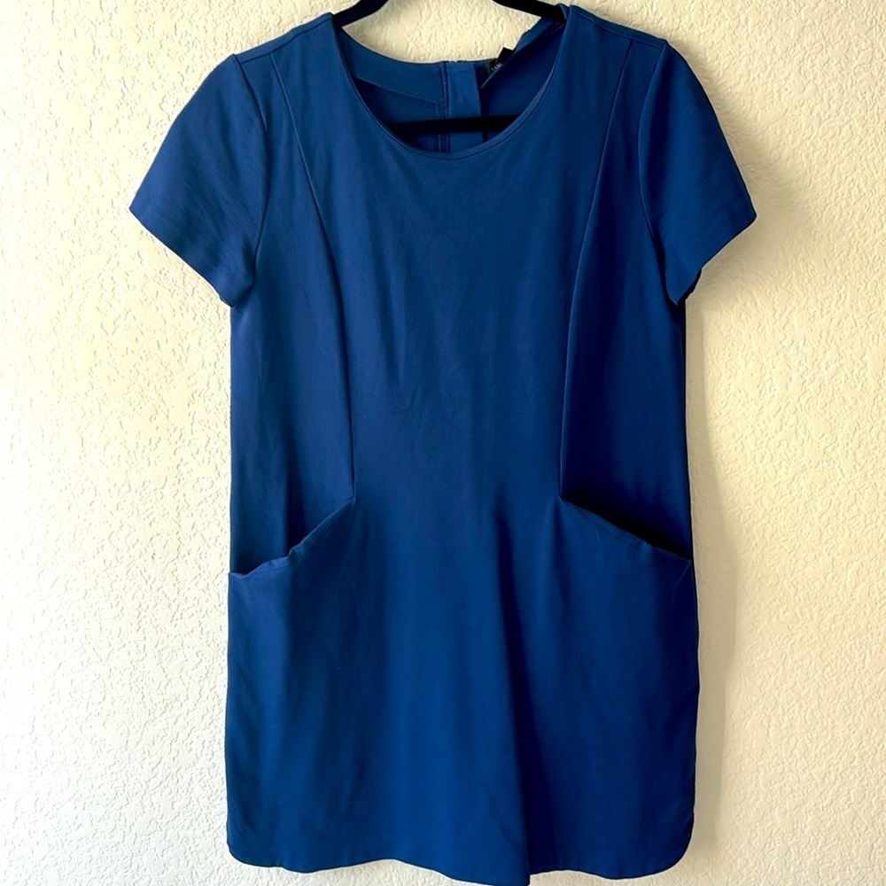 BANANA REPUBLIC 8 PETITE SHIFT DRESS LIKE NEW BLUE